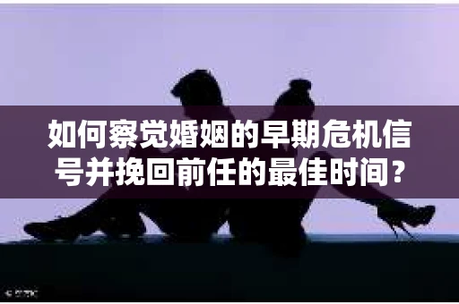 如何察觉婚姻的早期危机信号并挽回前任的最佳时间？
