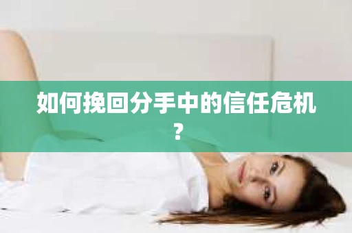 如何挽回分手中的信任危机？