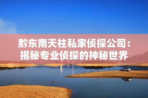 黔东南天柱私家侦探公司：揭秘专业侦探的神秘世界