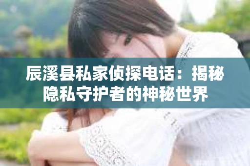 辰溪县私家侦探电话：揭秘隐私守护者的神秘世界
