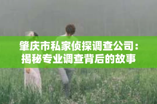 肇庆市私家侦探调查公司:揭秘专业调查背后的故事 肇庆市私家侦探调查公司:揭秘专业调查背后的故事