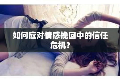 如何应对情感挽回中的信任危机？